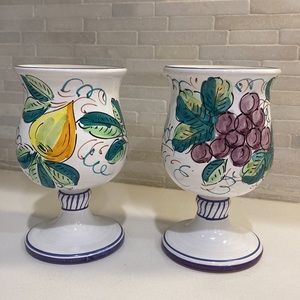 L. Pardi Castelli ceramic Wine Goblets